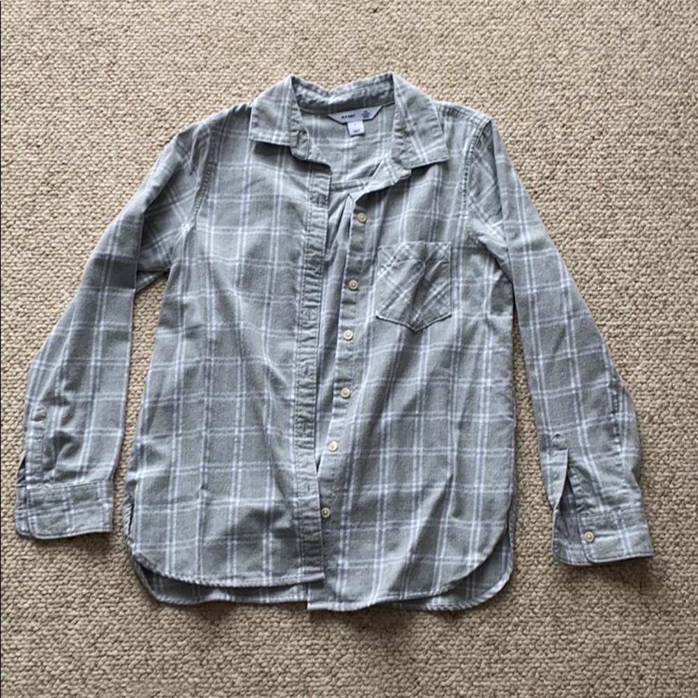 Grey Old Navy Flannel Shirt size S